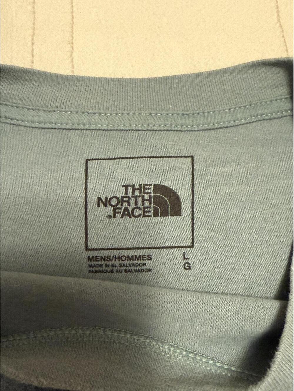 The North Face Box Logo Graphic Tee Men's Large Slate Blue Short Sleeve - Picture 3 of 5